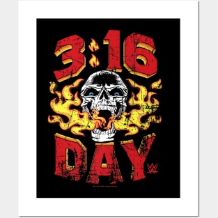 Stone Cold Steve Austin 316 Day Skull Flames Posters and Art